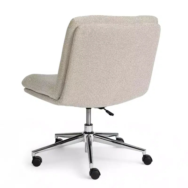 Gepolsterter Bouclé Bürostuhl mit Drehfunktion, höhenverstellbar, 360° drehbar, 136 kg Tragkraft