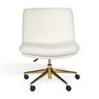Gepolsterter Bouclé Bürostuhl mit Drehfunktion, höhenverstellbar, 360° drehbar, 136 kg Tragkraft