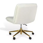 Gepolsterter Bouclé Bürostuhl mit Drehfunktion, höhenverstellbar, 360° drehbar, 136 kg Tragkraft