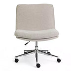 Gepolsterter Bouclé Bürostuhl mit Drehfunktion, höhenverstellbar, 360° drehbar, 136 kg Tragkraft