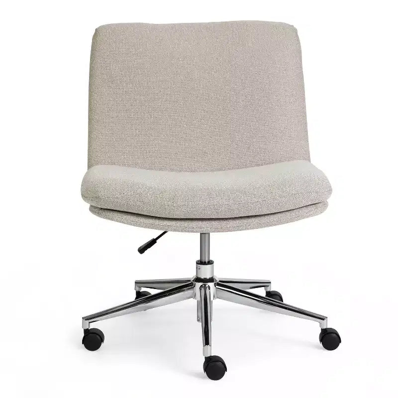 Gepolsterter Bouclé Bürostuhl mit Drehfunktion, höhenverstellbar, 360° drehbar, 136 kg Tragkraft