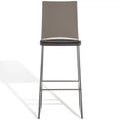 Bryant Acrylic Barstool - SFV2564 - Smoke Grey/Gunmetal - Safavieh Couture