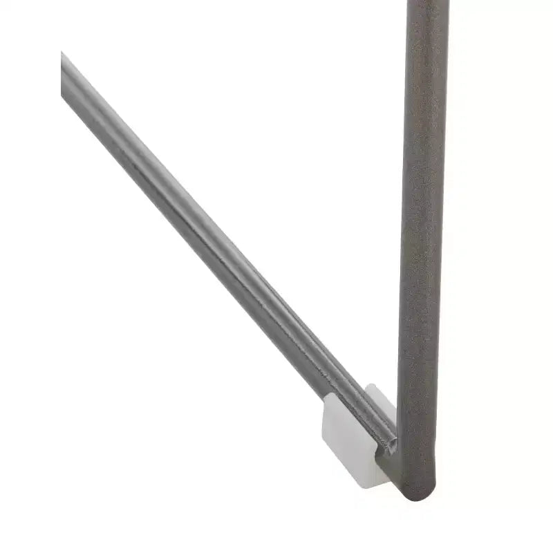 Rauchgrauer Barhocker aus Acryl mit Gestell aus Gunmetal-Eisen, rückenlehnenlos, mittelhohe Rückenlehne, 125 kg Tragkraft