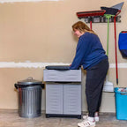 Vielseitiger Kunststoffschrank mit verstellbarem Einlegeboden und Schublade, 87,6 cm H, für den Innenbereich