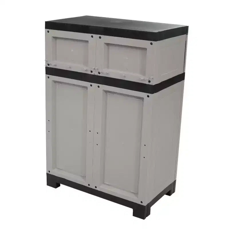 Vielseitiger Kunststoffschrank mit verstellbarem Einlegeboden und Schublade, 87,6 cm H, für den Innenbereich