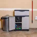 Vielseitiger Kunststoffschrank mit verstellbarem Einlegeboden und Schublade, 87,6 cm H, für den Innenbereich