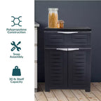 Vielseitiger Kunststoffschrank mit verstellbarem Einlegeboden und Schublade, 87,6 cm H, für den Innenbereich