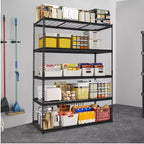 72" Schwerlast-Garagenregal, verstellbar, aus Stahl, 5 Böden, Industrieregal, Drahtregal