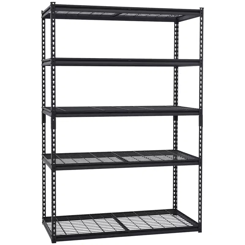 72" Schwerlast-Garagenregal, verstellbar, aus Stahl, 5 Böden, Industrieregal, Drahtregal
