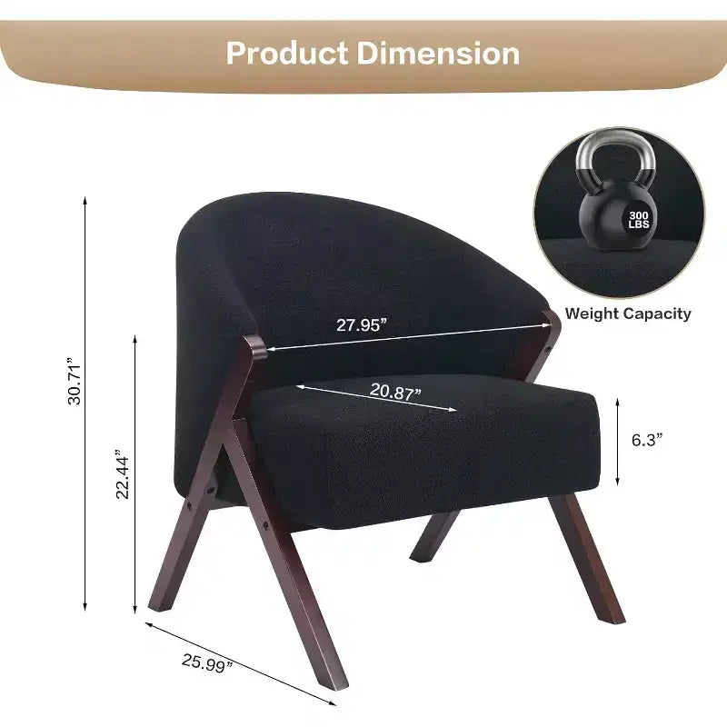 Moderner Sessel, PU-Material, bequemer Polsterlesestuhl, armloser Sofasessel, geeignet für Wohn- und Schlafzimmer