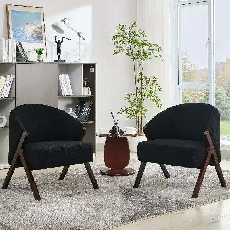Moderner Sessel, PU-Material, bequemer Polsterlesestuhl, armloser Sofasessel, geeignet für Wohn- und Schlafzimmer
