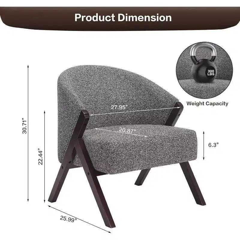 Moderner Sessel, PU-Material, bequemer Polsterlesestuhl, armloser Sofasessel, geeignet für Wohn- und Schlafzimmer