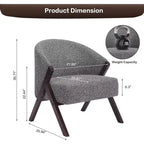 Moderner Sessel, PU-Material, bequemer Polsterlesestuhl, armloser Sofasessel, geeignet für Wohn- und Schlafzimmer