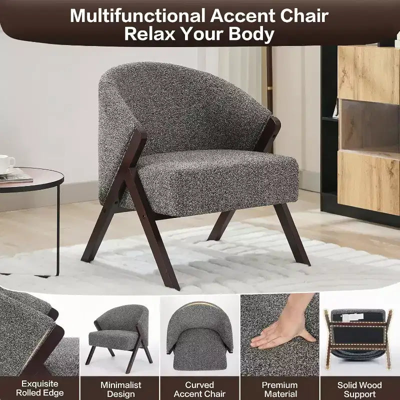 Moderner Sessel, PU-Material, bequemer Polsterlesestuhl, armloser Sofasessel, geeignet für Wohn- und Schlafzimmer