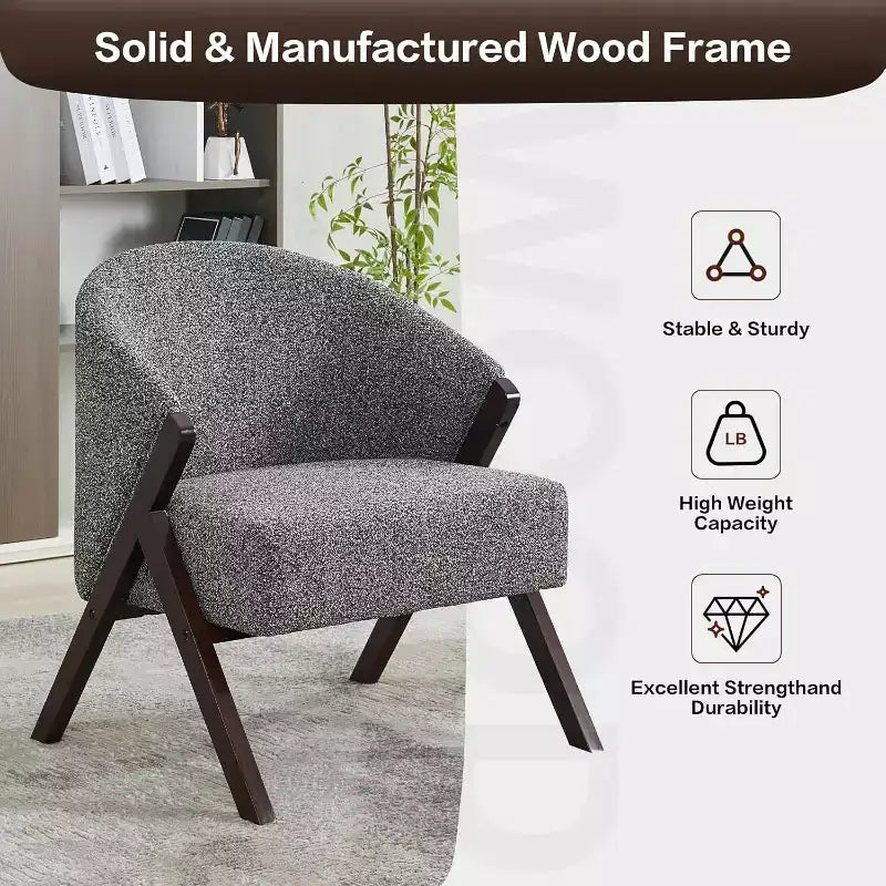 Moderner Sessel, PU-Material, bequemer Polsterlesestuhl, armloser Sofasessel, geeignet für Wohn- und Schlafzimmer