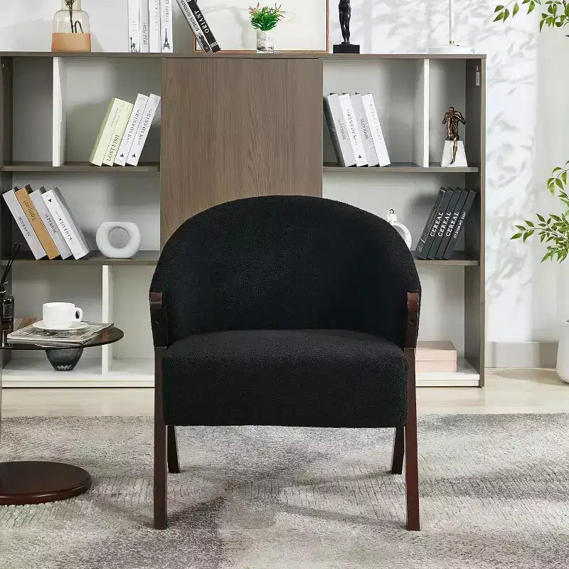 Moderner Sessel, PU-Material, bequemer Polsterlesestuhl, armloser Sofasessel, geeignet für Wohn- und Schlafzimmer