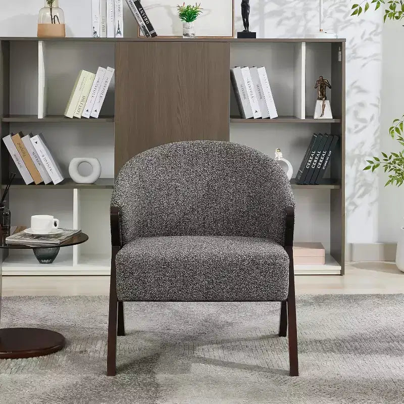 Moderner Sessel, PU-Material, bequemer Polsterlesestuhl, armloser Sofasessel, geeignet für Wohn- und Schlafzimmer