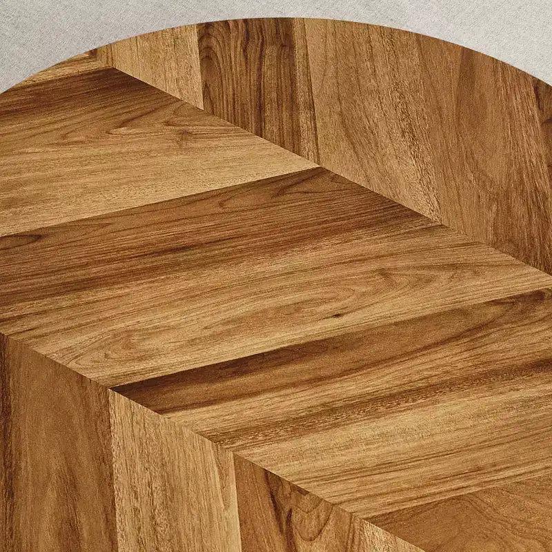 30" runder Couchtisch im Landhausstil mit Ablagefach, 2-stöckig, rustikales Holz & geschwungene Metallbeine