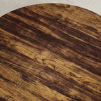 30" runder Couchtisch im Landhausstil mit Ablagefach, 2-stöckig, rustikales Holz & geschwungene Metallbeine