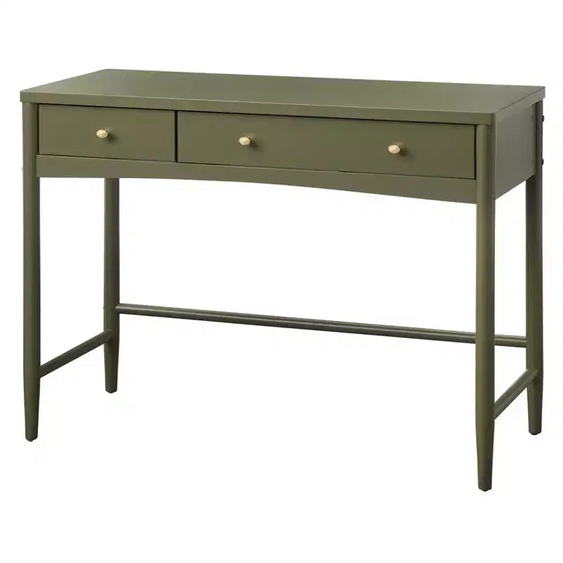 Schreibtisch mit 2 Schubladen, Kiefernholzrahmen mit MDF-Oberfläche, 106,7 cm B x 77,5 cm H, Montage durch Erwachsene