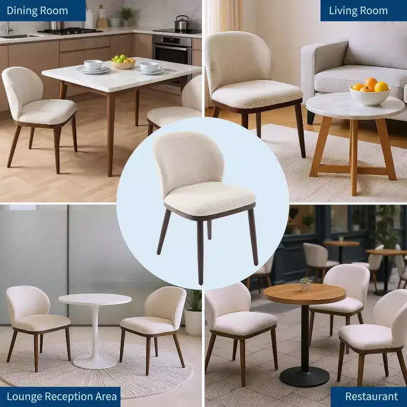 Moderne Polster-Esszimmerstühle (2er-Set), ergonomische Rückenlehne, stabile Holzbeine, 120 kg Tragkraft, bequeme Sitzgelegenheit für Küche oder Restaurant, Leinen