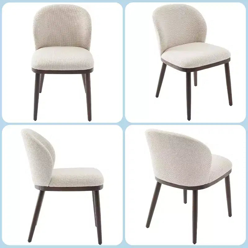 Moderne Polster-Esszimmerstühle (2er-Set), ergonomische Rückenlehne, stabile Holzbeine, 120 kg Tragkraft, bequeme Sitzgelegenheit für Küche oder Restaurant, Leinen