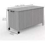 125 Gallon Outdoor Wicker Deck Box, wetterfeste wasserdichte Terrassenaufbewahrungsbox mit PE-Rattan-Finish und Stahlrahmen, für Kissen, Gartenwerkzeuge