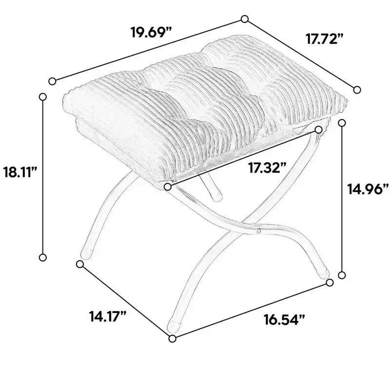 Ergonomischer Lazy Lounge Sessel mit Ottoman für Wohnzimmer & kleine Räume - Stahlrahmen & Seitentasche Lazy Sofa
