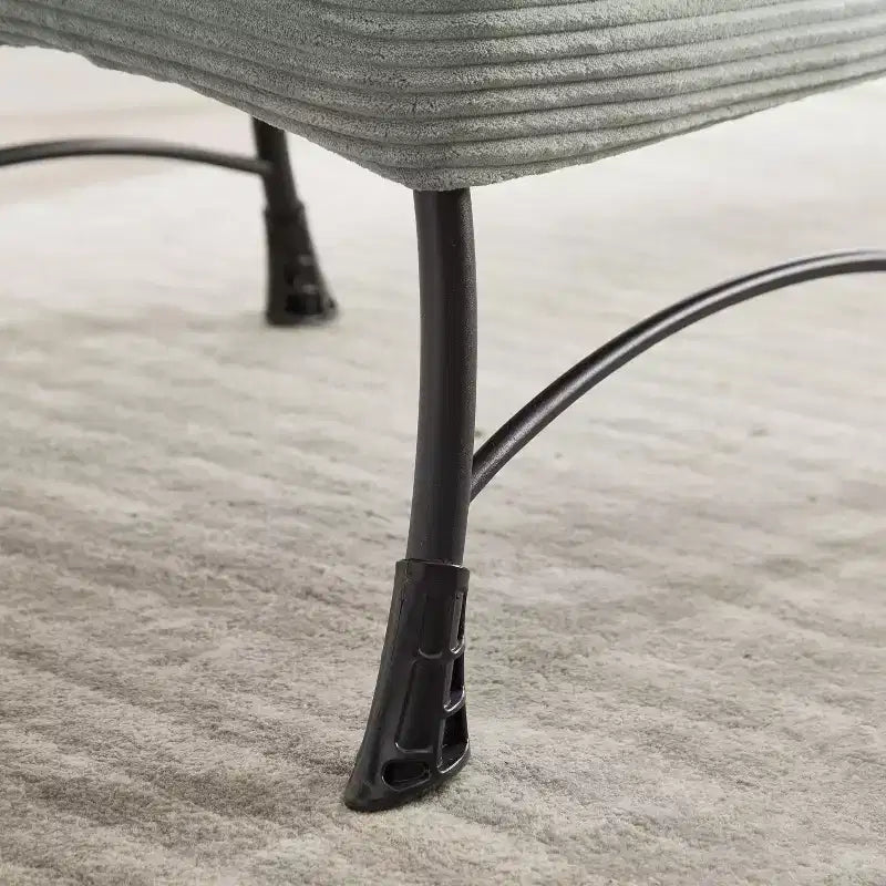 Ergonomischer Lazy Lounge Sessel mit Ottoman für Wohnzimmer & kleine Räume - Stahlrahmen & Seitentasche Lazy Sofa