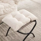 Ergonomischer Lazy Lounge Sessel mit Ottoman für Wohnzimmer & kleine Räume - Stahlrahmen & Seitentasche Lazy Sofa