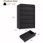 Moderner geschwungener Kommodenschrank mit 5 Schubladen, geschwungenes Kantendesign, freistehendes Sideboard, für Esszimmer, Schlafzimmer, Wohnzimmer