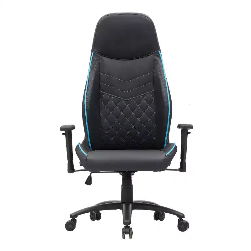 Gaming-Stuhl aus Kunstleder mit Rautensteppung, ergonomischer Rennsitz-Stil, verstellbare Rückenlehne