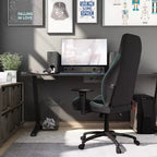 Gaming-Stuhl aus Kunstleder mit Rautensteppung, ergonomischer Rennsitz-Stil, verstellbare Rückenlehne