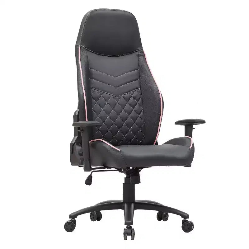 Gaming-Stuhl aus Kunstleder mit Rautensteppung, ergonomischer Rennsitz-Stil, verstellbare Rückenlehne