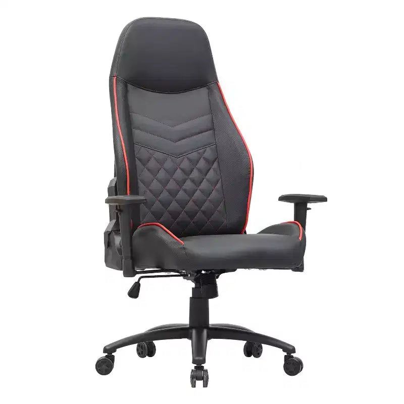 Gaming-Stuhl aus Kunstleder mit Rautensteppung, ergonomischer Rennsitz-Stil, verstellbare Rückenlehne