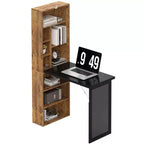Wandklappschrank mit Kreidetafel, 6 Fächern und verstellbaren Regalböden