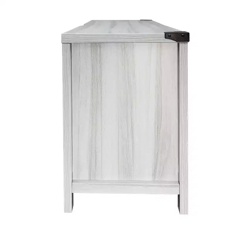 59 Zoll Scheunentor-TV-Ständer für Fernseher bis 65 Zoll, verstellbare Ablage, 4 Kabelmanagement-Anschlüsse