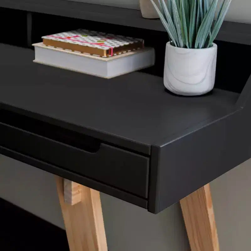 2-Schubladen Moderner Schreibtisch, Klare Linien, Home Office & Arbeitszimmer, Montage durch Erwachsene erforderlich