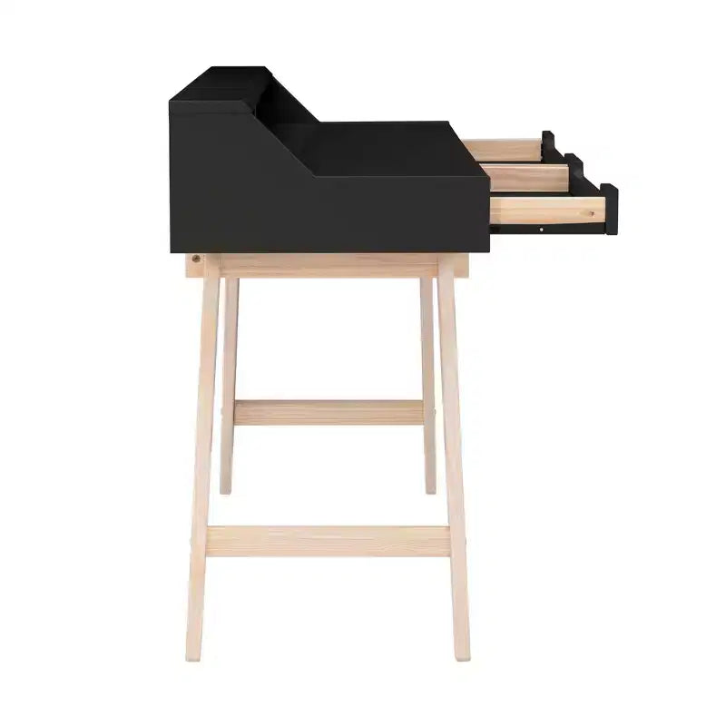 2-Schubladen Moderner Schreibtisch, Klare Linien, Home Office & Arbeitszimmer, Montage durch Erwachsene erforderlich