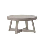 36 Zoll runder Couchtisch aus Massivholz im Bauernhaus-Stil für das Wohnzimmer, klassische Naturholz-Oberfläche
