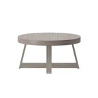 36 Zoll runder Couchtisch aus Massivholz im Bauernhaus-Stil für das Wohnzimmer, klassische Naturholz-Oberfläche