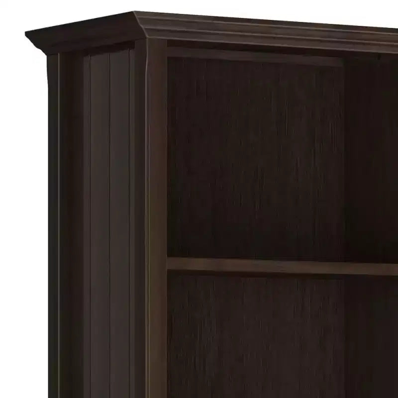 218 cm hohes 5-Regal-Bücherregal, klassischer Holzstil, Stauraum für Wohnzimmer und Heimbüro