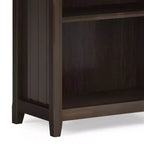218 cm hohes 5-Regal-Bücherregal, klassischer Holzstil, Stauraum für Wohnzimmer und Heimbüro
