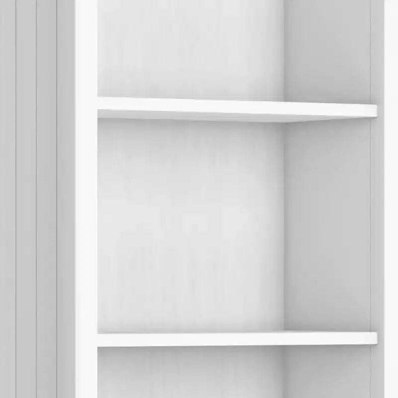 218 cm hohes 5-Regal-Bücherregal, klassischer Holzstil, Stauraum für Wohnzimmer und Heimbüro