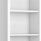 218 cm hohes 5-Regal-Bücherregal, klassischer Holzstil, Stauraum für Wohnzimmer und Heimbüro