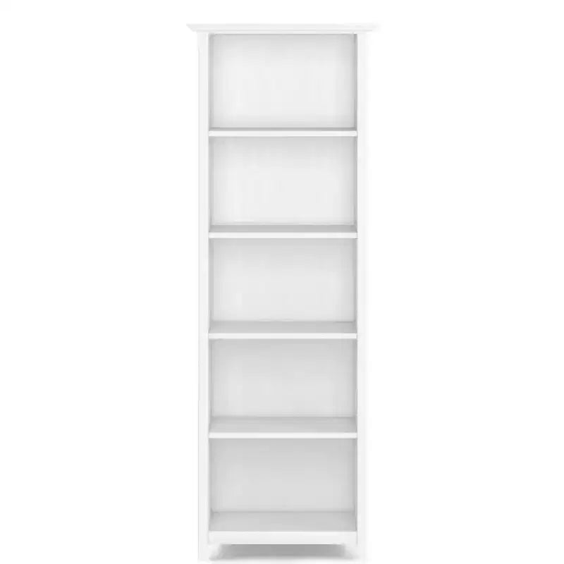 218 cm hohes 5-Regal-Bücherregal, klassischer Holzstil, Stauraum für Wohnzimmer und Heimbüro