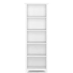 218 cm hohes 5-Regal-Bücherregal, klassischer Holzstil, Stauraum für Wohnzimmer und Heimbüro