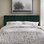 Kopfteil Queen Channel Tufted, gepolstert, Holzrahmen, Schaumstofffüllung, 170 x 129 cm