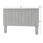 Kopfteil Queen Channel Tufted, gepolstert, Holzrahmen, Schaumstofffüllung, 170 x 129 cm
